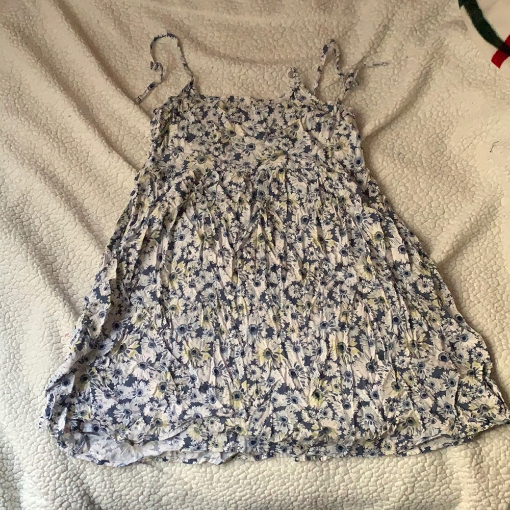 Blue flowery dress